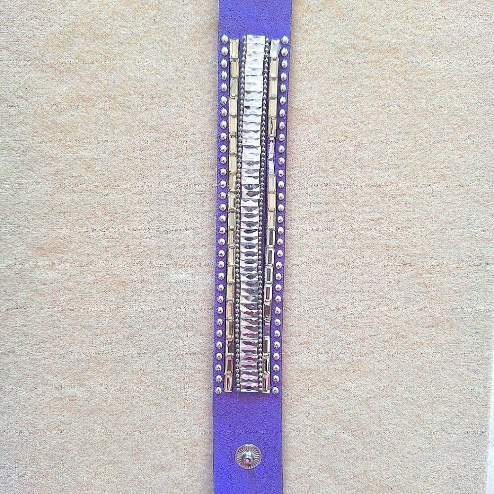 Lavender Snap on Bracelet